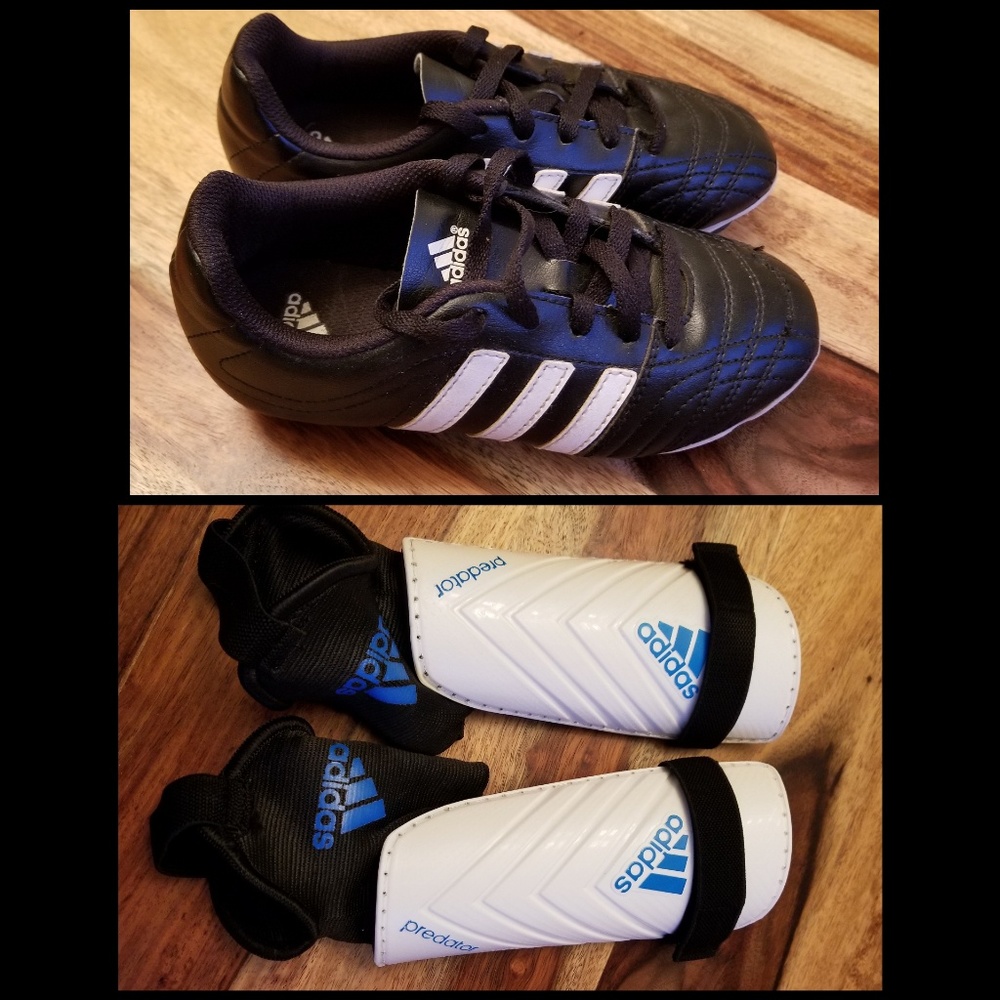 Adidas Youth Soccer Cleats & Shin Guards